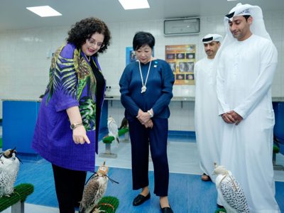 Tokyo Governor tours Abu Dhabi falcon hospital, mangrove park